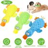 3Pcs Duck-Shaped Dog Plush Toy With Squeaky Ball