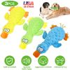 3Pcs Duck-Shaped Dog Plush Toy With Squeaky Ball