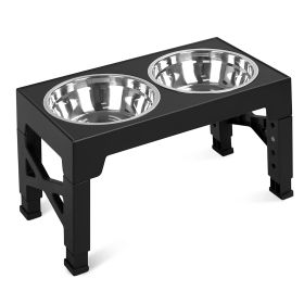 Dog Raised Bowls with 5 Adjustable Heights