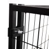10-Panel Heavy Duty Metal Dog Kennel 82.7"L x 55.1"W x 45.3"H, Black