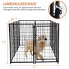 10-Panel Heavy Duty Metal Dog Kennel 82.7"L x 55.1"W x 45.3"H, Black