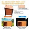 Dog Kennel for Winter with Raised Feet for Large Dogs (Gold red and black) 44.5"*26.4"*27.8"(M)