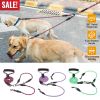 Double Leash No-Tangle Walking Leash w/ Swivel Coupler Padded Handle