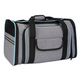 Expandable Pet Carrier Airline Approved Cat Dog Carrier Cat Collapsible Soft CarrierÊBag with Removable Fleece Pad Pockets Breathable Mesh Adjustable