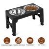 Dog Raised Bowls with 5 Adjustable Heights