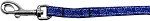 Blue and White Swirly Nylon Ribbon Pet Leash