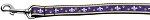 Purple and Yellow Fleur de Lis Nylon Dog Leash (Color/Size: 4 Foot Leash)