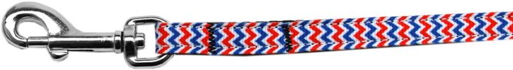 Patriotic Chevrons Nylon Ribbon Pet Leash