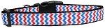 Patriotic Chevrons Nylon Dog Collar (Color/Size: Large)