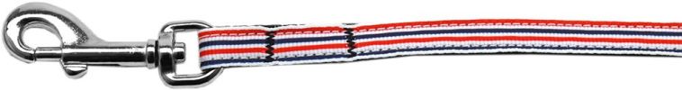Patriotic Stripes Nylon Ribbon Pet Leash