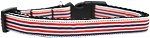 Patriotic Stripes Nylon Ribbon Dog Collar