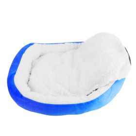 Soft Fleece Dog Nest Bed (Option: Blue)
