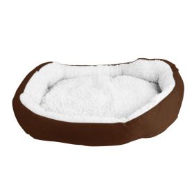 Dog Bed Soft Nest Cushion For S/M Dog (Option: Brown)