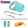 16FT Retractable Dog Leash with Flashlight RGB Lights