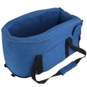 Console Pet Car Seat with Storage Pockets (Option: Blue)