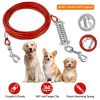29.5FT Dog Tie Cable with Durable Spring 360° Rotatable Clips PVC Case