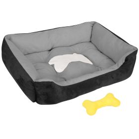 Soft Dog Bed Nest Cushion Mat For S/M Dog (Option: Black_XXL)