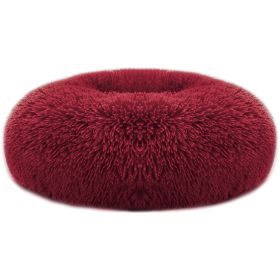 Soft Fleece Dog Nest Bed (Option: Red_L)