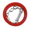 29.5FT Dog Tie Cable with Durable Spring 360° Rotatable Clips PVC Case