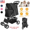 4 Wheels Pet Stroller Foldable Carrier for Dogs