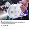 16FT Retractable Dog Leash with Flashlight RGB Lights