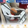 Dog Booster Car Seat Foldable Travel Carrier w/ Clip-on Safety Leash