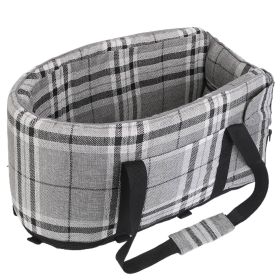 Console Pet Car Seat with Storage Pockets (Option: BlackWhite)