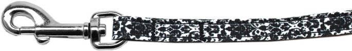 Fancy Black and White Nylon Ribbon Pet Leash
