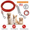 29.5FT Dog Tie Cable with Durable Spring 360° Rotatable Clips PVC Case