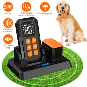 2 In 1 Wireless Electric Dog Fence With Training Collar (Option: 2Collar)