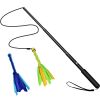Extendable Dog Flirt Pole with Lure 10.23-26.77in with 2 Replaceable Interactive Tail Toys