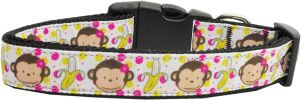 Monkeys and Bananas Nylon Dog Collar