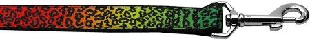 Rainbow Leopard Nylon Dog Leash