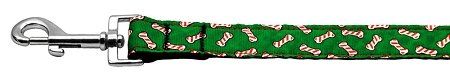 Candy Cane Bones Nylon Dog Leash