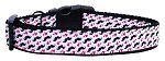 Moustache Love Nylon Dog Collar (Color/Size: Medium Narrow)