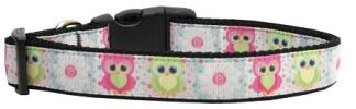 Sweet as Sugar Owls Nylon Dog Collar