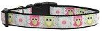 Sweet as Sugar Owls Nylon Dog Collar