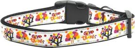 Give Thanks Nylon Dog Collar