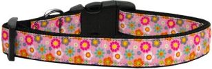 Pink Spring Flowers Dog Collar