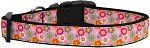 Pink Spring Flowers Dog Collar