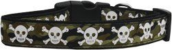 Camo Skulls Nylon Dog Collar