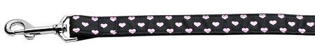 Pink and Black Dotty Hearts Dog Leash