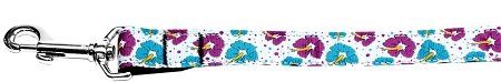 Blue and Purple Hibiscus Flower Nylon Dog Leash