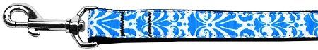 Damask Blue Nylon Dog Leash