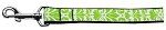 Damask Lime Green Nylon Dog Leash