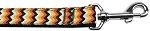 Pumpkin Chevrons Nylon Dog Leash (Color/Size: 4 Foot)