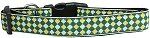 Green Checkers Nylon Dog Collar (Color/Size: Large)