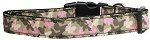 Camo Butterflies Nylon Dog Collar (Color/Size: Large)