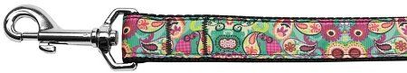 Turquoise Paisley Nylon Dog Leash