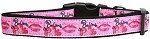 Believe in Pink Nylon Dog Collar (Color/Size: Large)